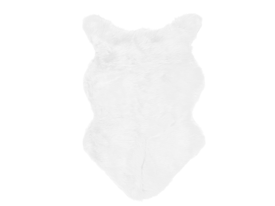 Tapete de pele de ovelha artificial branco | S/MARCA