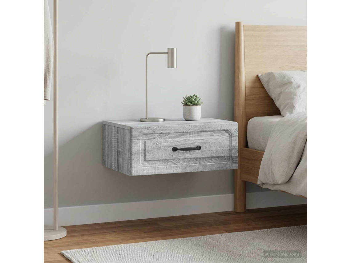 Vidaxl Gabinete De Canto Montado Na Parede 2 Unid. Sonoma Cinzento