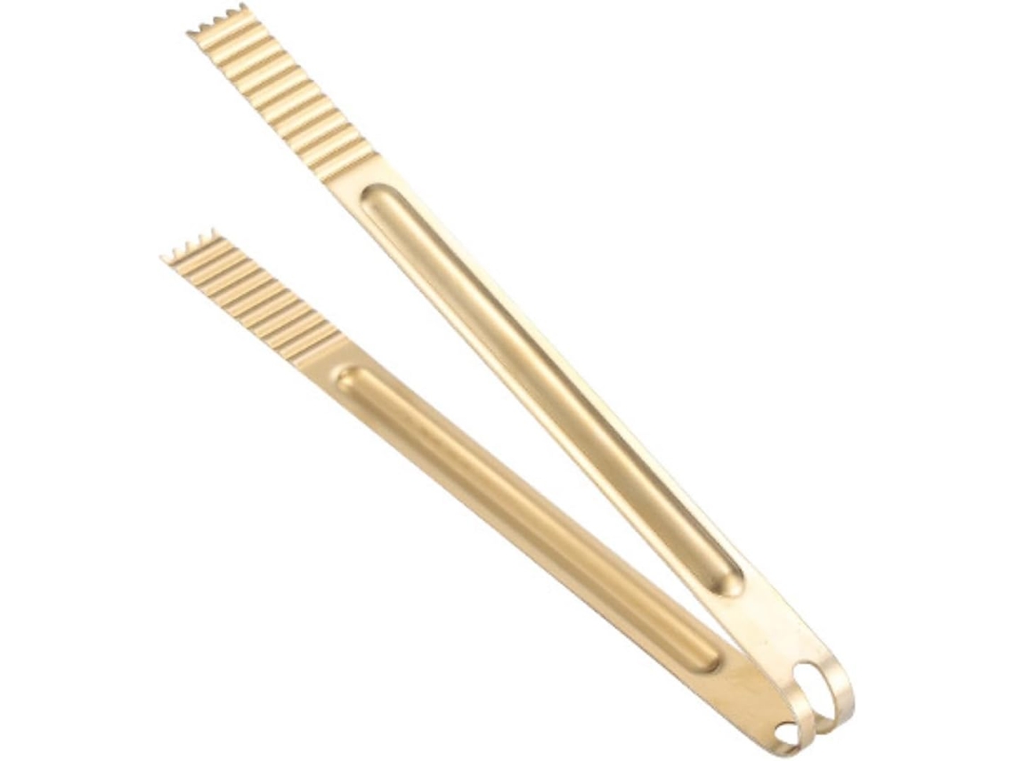 Pinça Para Churrasco Em Aço Inoxidável Dourado, Estilo Coreano, Requintada E Prática Clipe De 35, 6cm Dourada