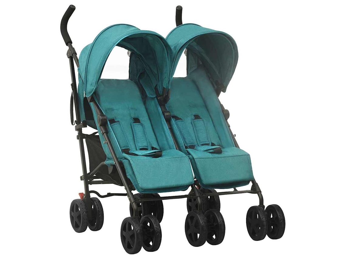 Twin Stroller, Twin Strollers Vidaxl Verde Aço