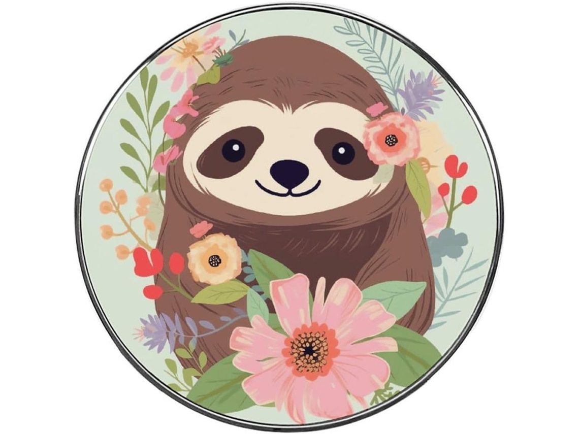 Ímã De Geladeira Com Bicho Preguiça E Flor, Ímã De Geladeira Fofo E Colorido, Ímãs De Liga Metálica Para Quadro Branco
