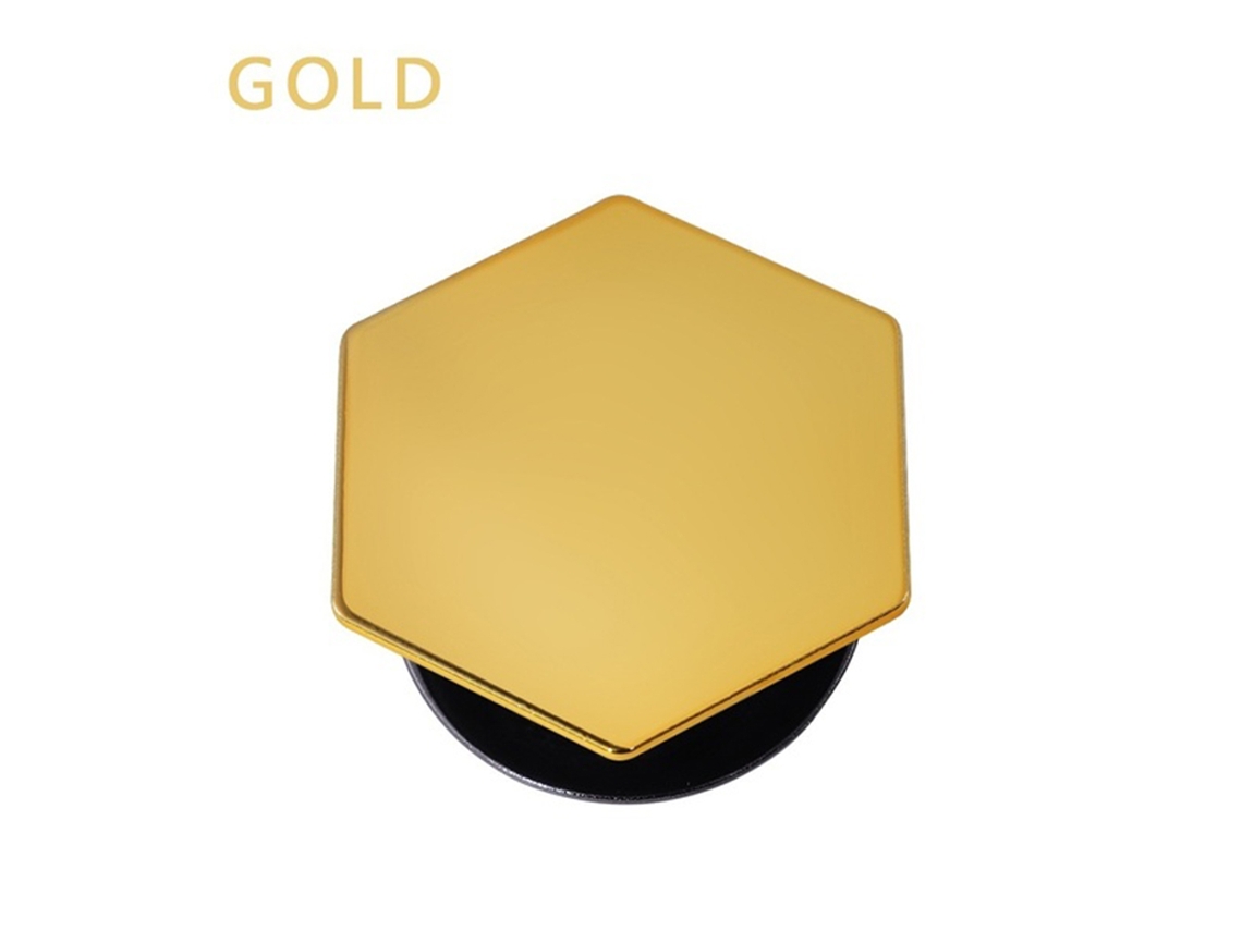 Suporte de mesa, hexagonal, eletroplatado