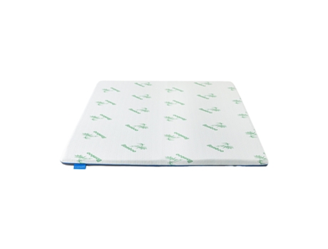 Sobre-Colchão de Espuma Memória Coolgel Carvão Chá Antiderrapante Premium SCARNATTI Branco (160x200cm)