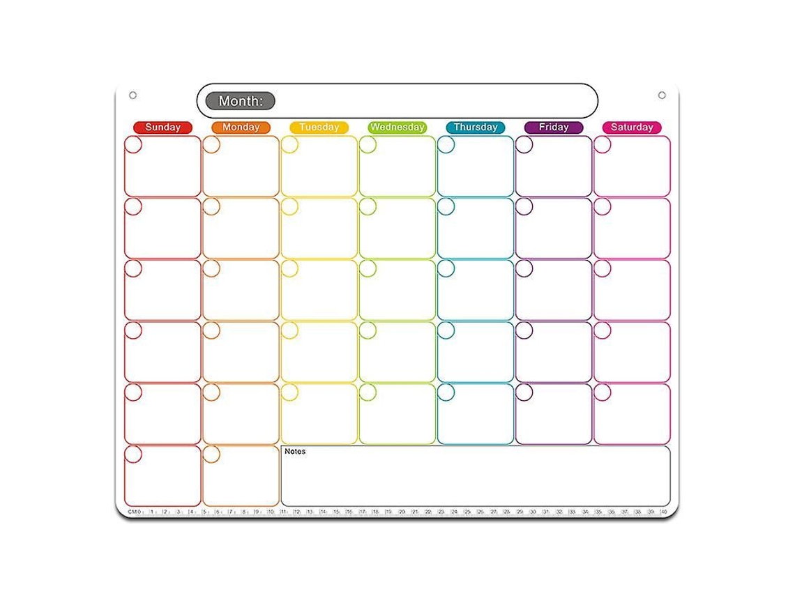Calendário magnético para geladeira Slowmoose Calendário mensal para geladeira