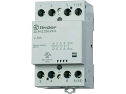 Contator de instalação 22.44.0.230.4710 3 NA/1 NF 40/4/1,2 A (22.44.0.230.4710) Finder (30/110/220 V)