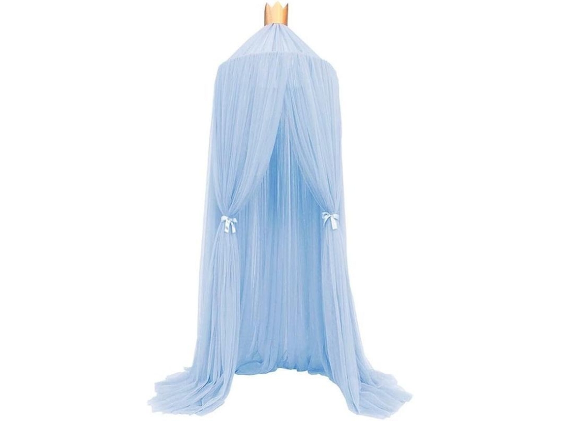 2026 manta Mosquitera para Cama Infantil com Duas Aberturas e Recorte Redondo Azul