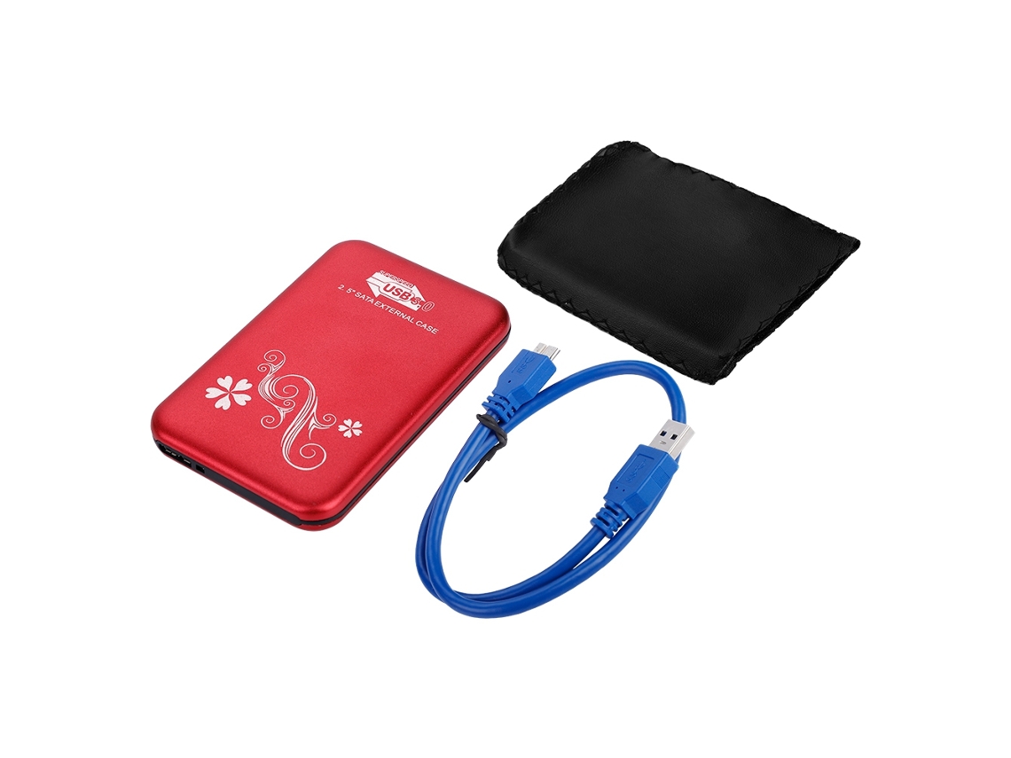Disco Rígido Externo Móvel 2.5" 1tb Usb 3.0 Para Windows Mac Os Vermelho