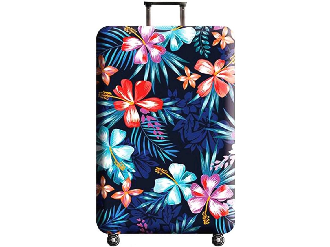 Capa de Mala BRILVIBERA com estampa floral, 20 polegadas