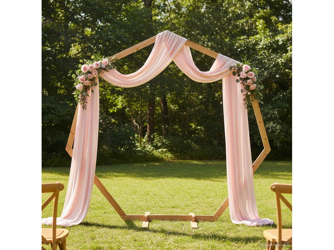 Vidaxl Arco De Casamento Marrom Claro 221 X 92 X 216 Cm