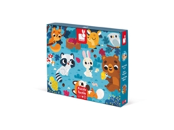 Janod Tactile Puzzle Forest Animals 20 Pcs