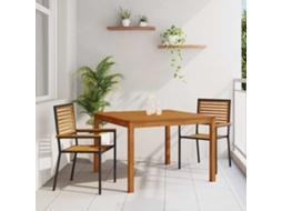 Vidaxl Conjunto de Jantar para Jardim 3 Pcs Preto