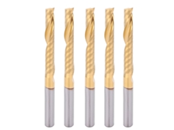 5pcs Fresa De Hélice De Uma Gota 4x28x50mm Hss Com Revestimento De Titânio Para Cnc