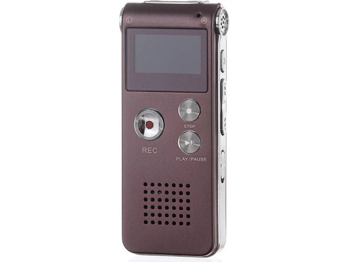 Gravador de Voz Portátil Lcd Mp3 Player-16Gbvermelho