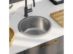 Vidaxl Lava-louças De Cozinha Com Ralo E Sifão Aço Inoxidável