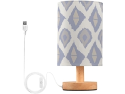 Luminária de mesa com LED para cabeceira, luminária cilíndrica para quarto infantil.
