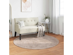 Vidaxl Tapete Interno Galati Bege Ø 120 Cm Poliéster