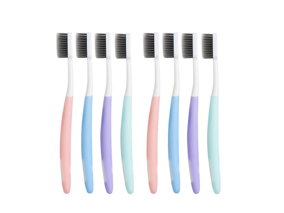 8Pcs Escovas de Dente Pp Ecológicas Nano Macias de Carvão de Bambu para Homens ALLINLESS