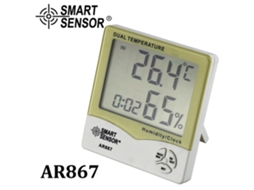 Termômetro Higrômetro Digital Smart Sensor Ar867 Com Alarme E Calendário