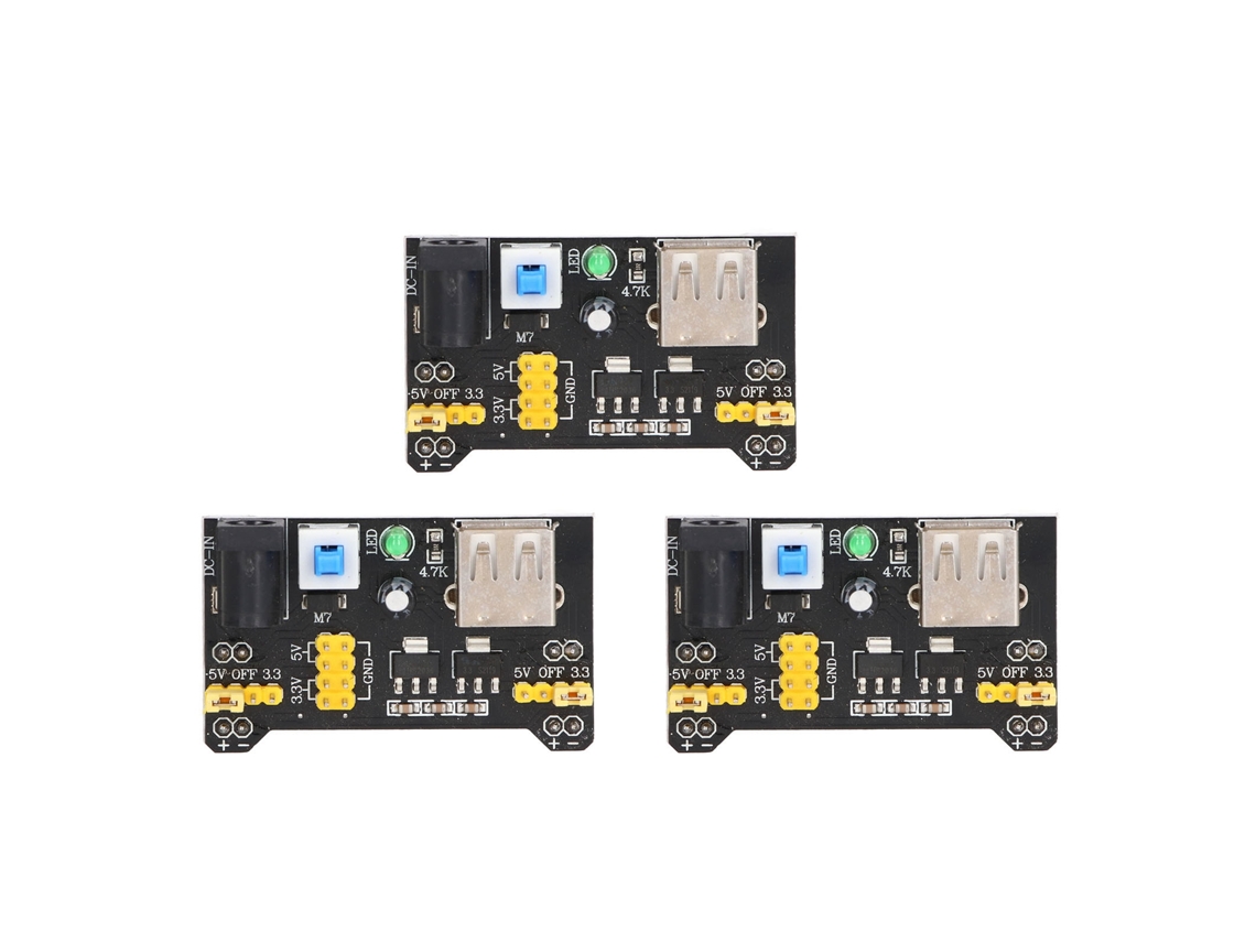 Módulo de Alimentação para Breadboard Regulador de Voltagem DC 3.3v 5v com 3 Posições
