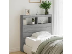 Vidaxl Armário De Cabeceira C/ Luzes Led 100x17x102 Cm Cinzento Sonoma