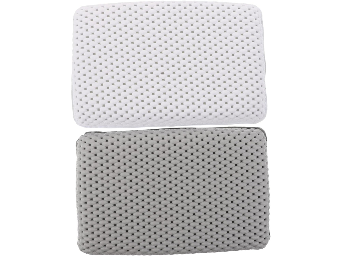 De 2 Almofadas De Banho Antiderrapantes Com Ventosas Para Apoio Confortável Da Cabeça, Suporte De Espuma Para Pescoço E Gokoco