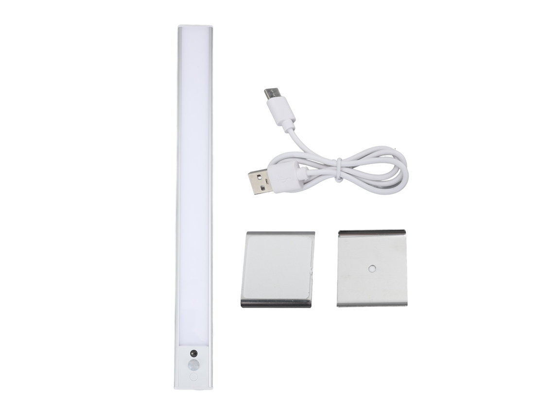 Led Recarregável Sob A Luz Do Armário, Sensor De Movimento, Magnético, Prateado, Para Cozinha