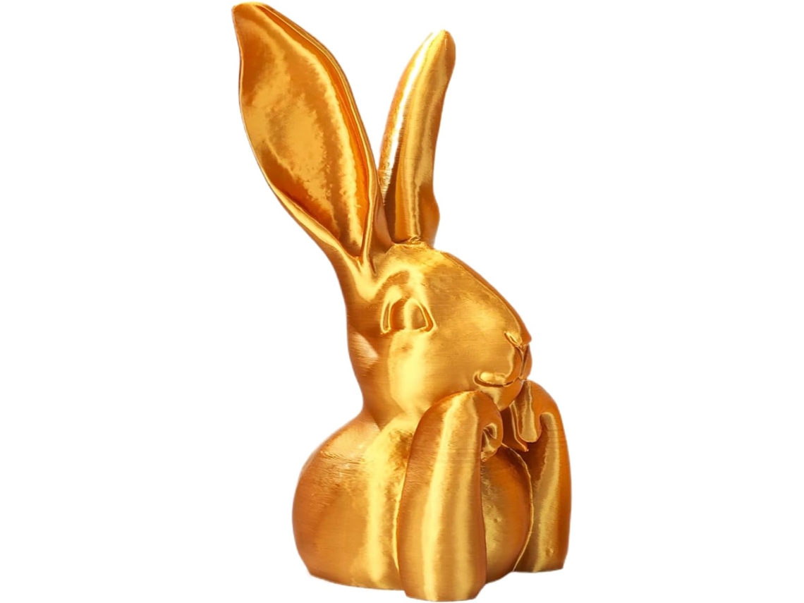 Coelho Dourado Decorativo Estatueta Animal Impressa 3d Colecionável Decorar Quarto Estar Corredor Prateleira GOKOCO