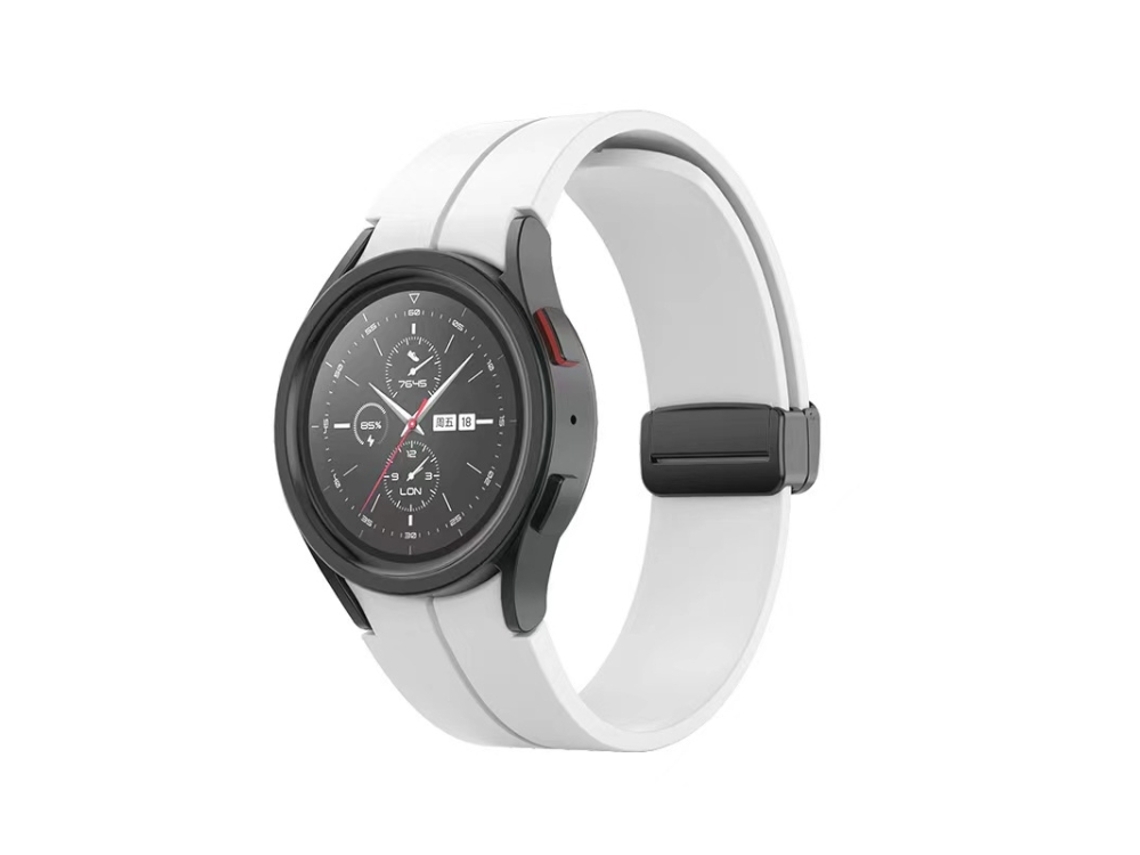 Bracelete Silicone Cinza Claro para Samsung Galaxy Watch 4 Classic (42mm) XIAOMOYU