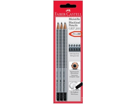 Lápis de Carvão FABER-CASTELL HB Pack 3 Unidades