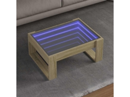 Vidaxl Mesa De Centro Luzes Led Infinity 70x53x30 Cm Carvalho Sonoma