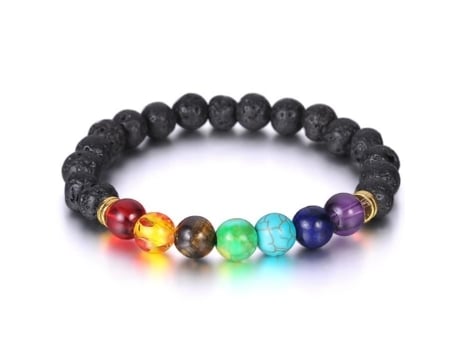 Pulseira Long Wa Casais Ágata Negra Howlite Branca 8mm