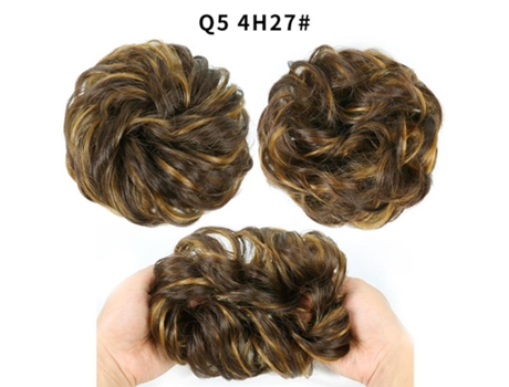 Feminino Sintã©tico Bagunã§ado Chignon Donut Almofada De Cabelo Elã¡stico Corda De Cabelo Extensãµes De Cabelo Miss Wig