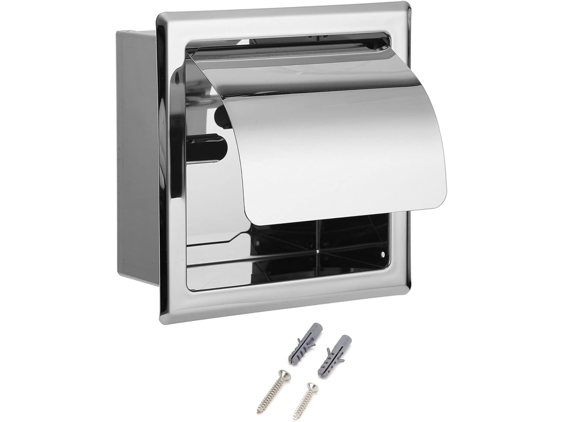 Suporte Para Toalhas Alomejor Com Superfície Espelhada, Suporte Para Vaso Sanitário Casa, Hotel E Banheiro, Aço