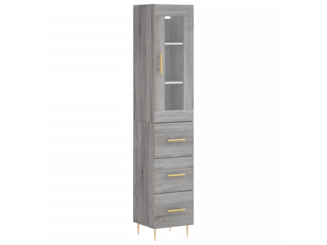 Highboard, Highboards Vidaxl Cinzeto Madeira Processada (n/a)