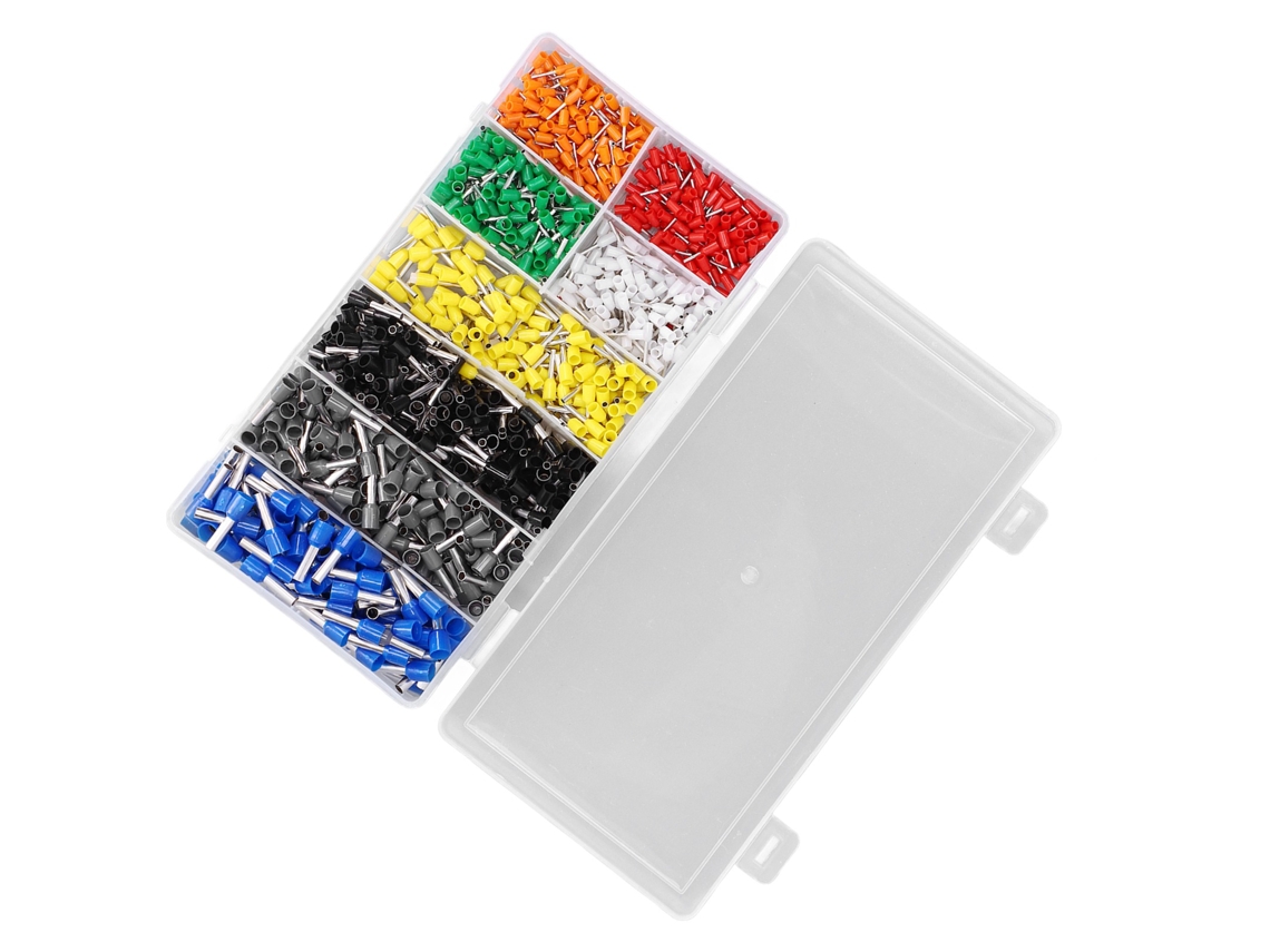 Kit De 1000 Conectores De Fio De Latão Pp Para Crimpagem - Cz0100939