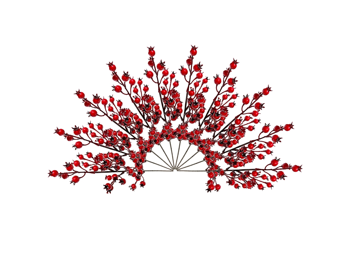 Arranjo de flores artificiais com frutos de Natal para decoração de mesa, 10 peças LAXISCREED