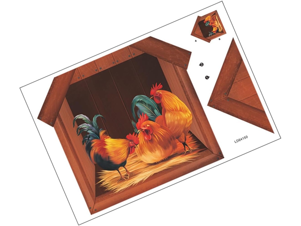 Adesivos Parede Decorativos Quartos Meninos Meninas Autoadesivos Pvc Formato Galinha Exclusivo Durável Ideais GOKOCO