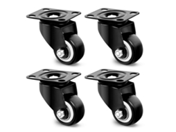 Rodízios Para Móveis, Conjunto De 4 Rodízios Reforçados Com Giro De 360 Ââgraus E Freio, Rodízios Silenciosos De 40mm Para Eletrod Aquaforge
