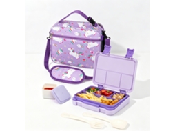 Lancheira Bento Portátil, Acompanhada De Saco Térmico Czhhmart Roxo