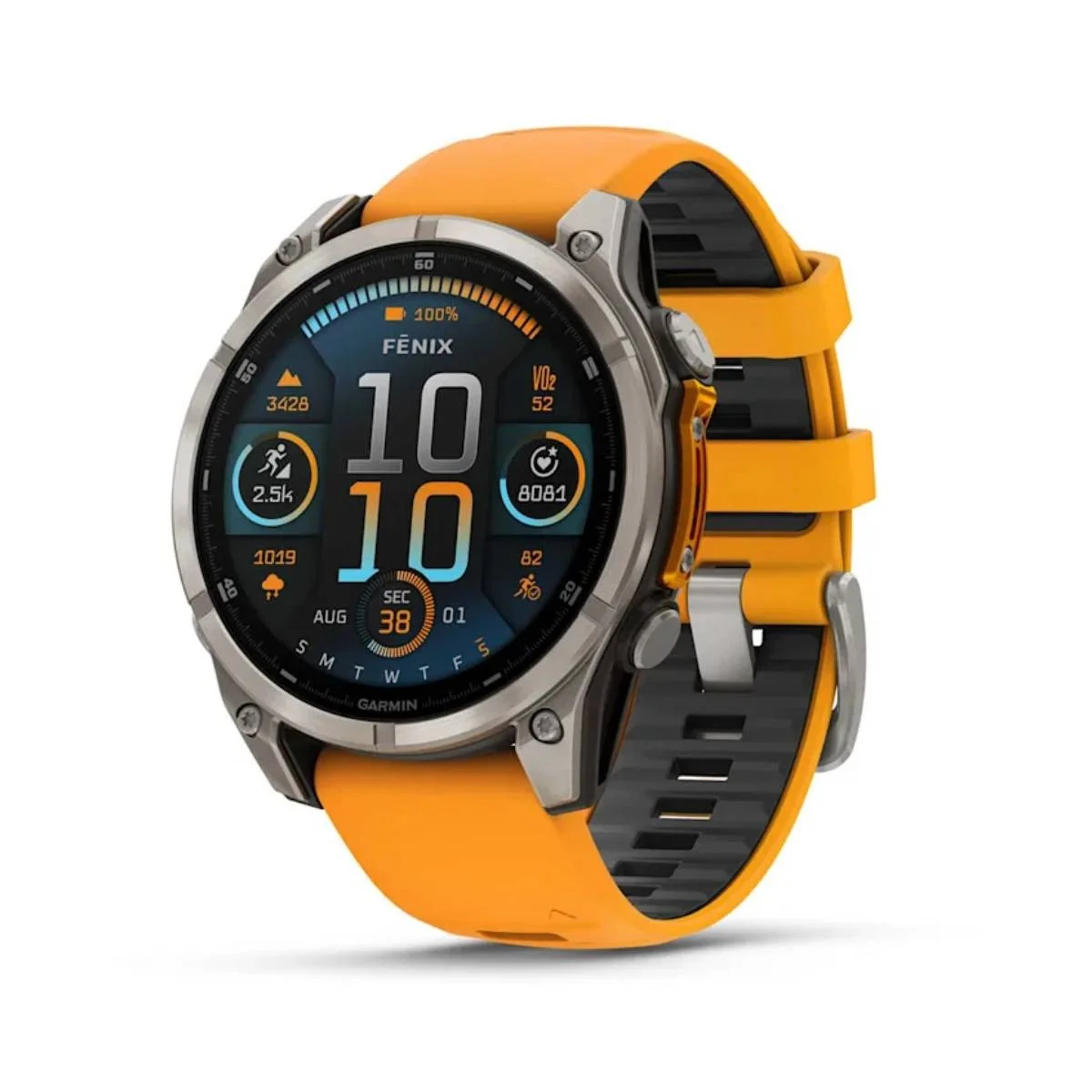Smartwatch Garmin Fenix 8 Amoled Sapphire 47mm Laranja