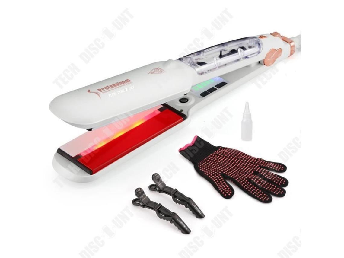 Steam Alisador de Cabelo Liso Pente Spray Alisador de Cabelo Curling Tala Elétrica de Dupla Utilização TECH DISCOUNT