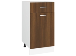 Drawer Bottom Cabinet, Drawer Bottom Cabinets Vidaxl Marrom Madeira Processada (n/a)