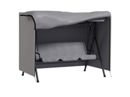 Chaise Longue CHEZMOI com Balanço, Cabeça, Braços, Metal Galvanizado, Textilene, Cinza