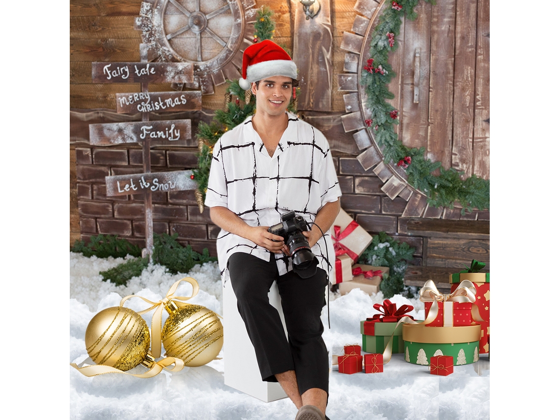 Laxiscreed Fundo De Natal Para Fotografia 1,5m X 2,1m Ideal Para Retratos, Crianças E Decoração Festiva