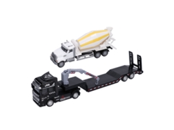 Primerox modelo de Trailer de Engenharia 1:50 com Braço Móvel Brinquedo Educativo de Carro para Crianças