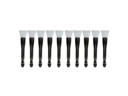 10pcs Brochas De Maquillaje De Silicona De Doble Punta Con Cuchara, Aplicador Suave Para Crema Facial Y Mascarilla