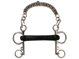 Bocal Mullen Bocal de Borracha Dura Pelham Prateado 12.5 Cmhispano Hipica