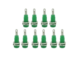10pcs Tomada de Banana 2mm J.40003 Painel com Pino Estendido Adaptador Latão para Instrumentos Eletrônicos Verde
