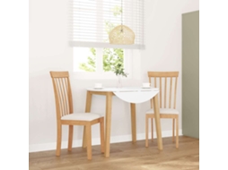 Vidaxl Cadeiras De Jantar Com Almofadões 2 Pcs Madeira Maciça Natural