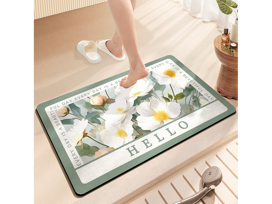 Tapete de Banho LUUCOZK Antiderrapantes Absorventes Secagem Rápida Poliéster Multicor (50x80cm)